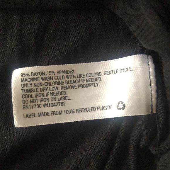 Dolman sleeve super soft 3/4 sleeve black top XS - Picture 5 of 6